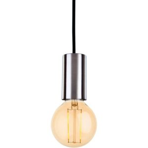 FIRSTLIGHT BERKELEY PENDANT BRUSHED STEEL WITH DECORATIVE LED LAMP