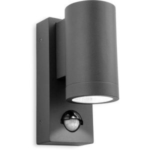 FIRSTLIGHT SHELBY LED SINGLE WALL WITH PIR GRAPHITE
