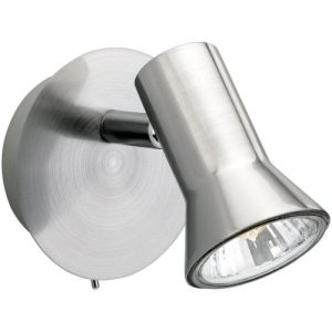 FIRSTLIGHT MAGNUM SINGLE SPOT (SWITCHED) BRUSHED STEEL