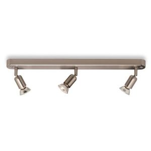 FIRSTLIGHT BRUSH CHROME 3 LIGHT BAR GU10