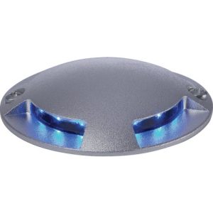 FIRSTLIGHT 4 WAY LED WALKOVER LIGHT ALUMINIUM WITH BLUE LED'S