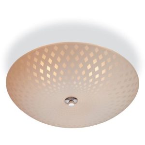 FIRSTLIGHT CELINE SEMI FLUSH CEILING FITTING OPAL GLASS WITH DECORATIVE PATTERN