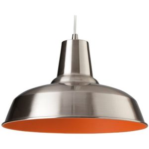 FIRSTLIGHT SMART PENDANT BRUSHED STEEL WITH ORANGE INSIDE