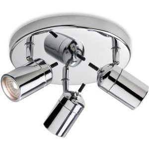 FIRSTLIGHT ATLANTIC 3 LIGHT FLUSH CEILING FITTING CHROME