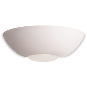 FIRSTLIGHT CERAMIC WALL LIGHT - 100W UNGLAZED WITH ACID WHITE GLASS