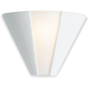 FIRSTLIGHT CERAMIC WALL LIGHT - 100W UNGLAZED WITH ACID WHITE GLASS