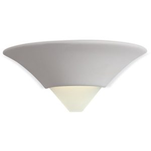 FIRSTLIGHT CERAMIC WALL LIGHT - 100W UNGLAZED WITH ACID WHITE GLASS