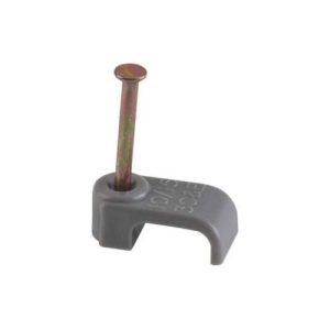 6MM FLAT GREY T&E CLIPS (100)