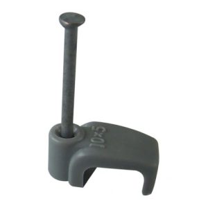 10MM FLAT GREY T&E CLIPS (100)