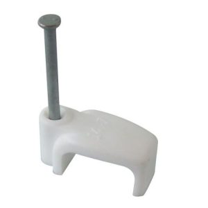 WHITE 6MM (14 X 7) FLAT CABLE CLIP