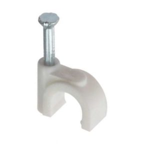 WHITE 3.5MM ROUND CABLE CLIP