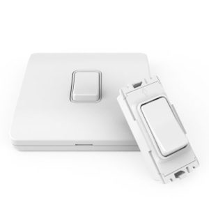 FORUM KINETIC 1G WHITE GRID SWITCH FRONTPLATE ONLY