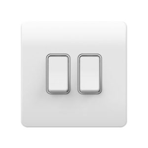 FORUM KINETIC 2G WHITE GRID SWITCH FRONTPLATE ONLY