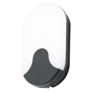 FORUM TURUS 15W LED BLACK OVAL BULKHEAD