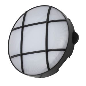 FORUM CAPELLA 15W LED ROUND GRID BULKHEAD IP65 BLACK