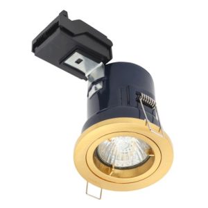 FORUM FIXED FIRE RATED DOWNLIGHT SAT BRASS SATIN BRASS