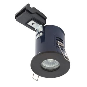 FORUM YATE FIXES IP65 FIRE RATED DOWNLIGHT IN MATT BLACK