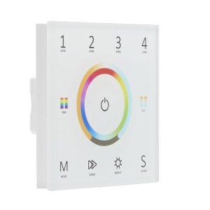 FORUM "MAINS WALL MOUNTED TOUCH PANEL 240V GLASS WHITE" WHITE