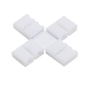 FORUM X SHAPE CONNECTION PCB 8MM, 2 PIN SINGLE COLOUR IP20 , 12-24V 3A MAX WHITE