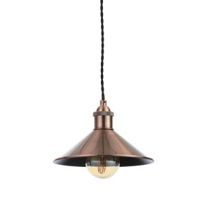 FORUM RIGEL SMALL CONICAL DINER SHADE ANT COPPER