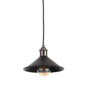FORUM RIGEL SMALL CONICAL DINER SHADE MATT BLACK