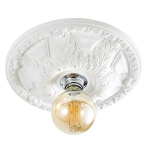 FORUM MOTRIL PLASTER E27 CEILING MED SURFACE MOUNT WHTCHR WHITE