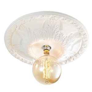 FORUM MOTRIL PLASTER E27 CEILING LRG SURFACE MOUNT WHTCHR WHITE