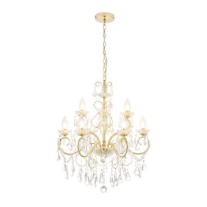 FORUM VELA 9LT PENDANT SATBRS SATIN BRASS