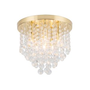 FORUM CELESTE 6LT CEILING LAMP SATBRS SATIN BRASS CLEAR;