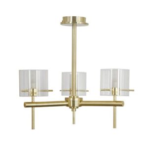 FORUM GENE CLR CYLINDER 3LT SATIN BRASS