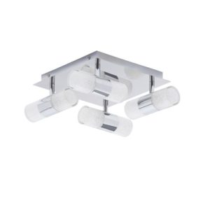 FORUM OSLO CRACKLE 8LT PLATE LED CHR CHROME
