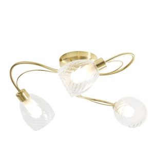 FORUM VERIA 3LT TANGLE FLUSH CLEAR/SBRASS SATIN BRASS/CLEAR