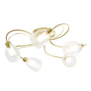 FORUM VERIA 5LT TANGLE FLUSH CLEAR/SBRASS SATIN BRASS/CLEAR