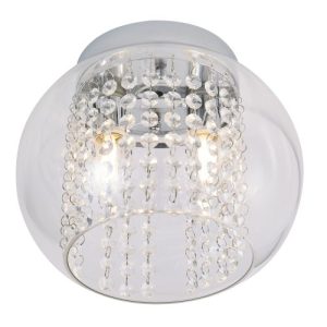 FORUM MEGARA 2LT CLOCHE BATHROOM FLUSH CHROME/CLEAR CHROME/CLEAR