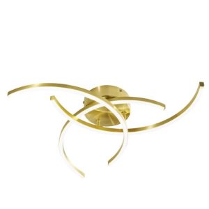 FORUM LAMIA CROSS OVER LED FLUSH IP44 SBRASS SATIN BRASS