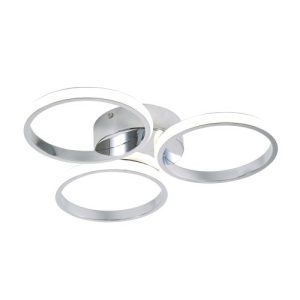 FORUM CHIOS 3 RING LED FLUSH IP44 CHROME