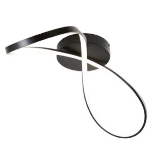 FORUM DAFNI INFINI LED FLUSH IP44 MBLACK MATT BLACK