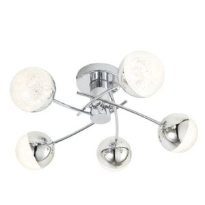 FORUM RHODES 5LT LED SEMI-FLUSH IP44 CHROME