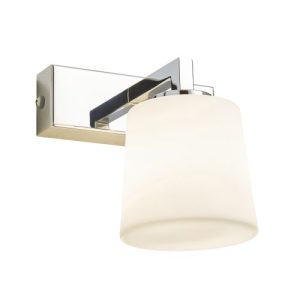 FORUM PARGA 1LT WALL LIGHT IP44 CHROME/OPAL CHROME