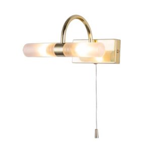 FORUM CORVUS IP44 BATHROOM LIGHT SATIN BRASS