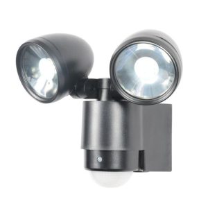 FORUM SIROCCO 2LT LED PIR SPOT BLACK