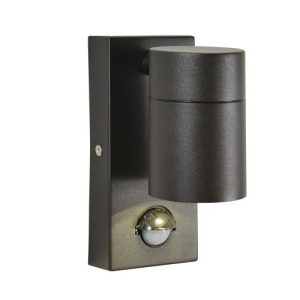 FORUM LETO OUTSIDE DOWN LIGHT C/W PIR BLACK