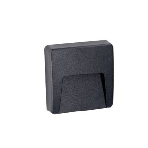 FORLIGHT WALL FIXTURE IP65 GROVE OPAQUE SQUARE LED 2.6W 4000K WHITE GREY BLACK 89LM