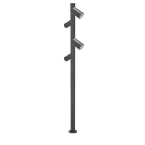 FORLIGHT STREETLIGHT IP44 PIXA GU10 8W BLACK