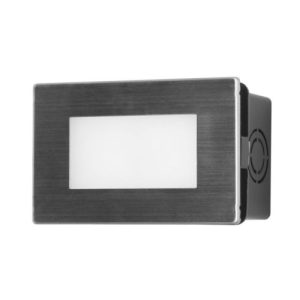 FORLIGHT WALL FIXTURE IP65 RECT LED 2.3W 6500K STAINLESS STEEL 153LM