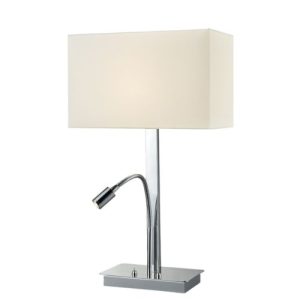 FRANKLITE TABLE LAMP WITH LED LIGHT IN CHROME