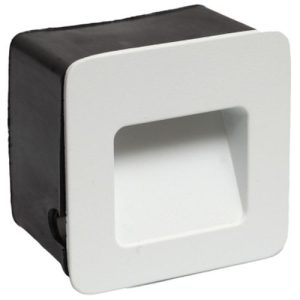 GAP IP44 2W SQUARE WHITE 3000K LED RECESSED WALL LIGHT