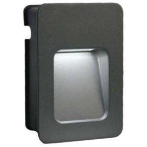 GAP IP44 2W OBLONG GRAPHITE GREY 4000K LED RECESSED WALL LIGHT