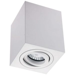 GAP 240V GU10 ARCHITECTURAL SURFACE MOUNT ADJUSTABLE TILT CUBOID DOWNLIGHTER