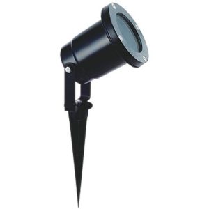 GAP IP65 BLACK DIE-CAST ALUMINIUM GU10 240V ADJUSTABLE SPOTLIGHT WITH SPIKE